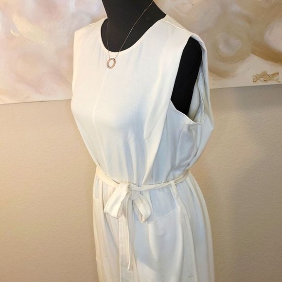 Max Studio French Terry Waist-Tie Jumpsuit - Picture 11 of 16